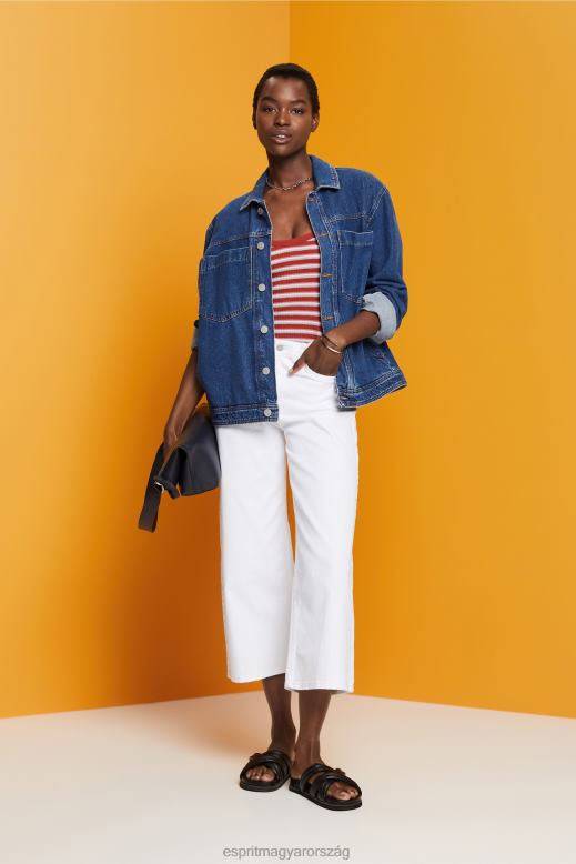 Esprit csíkos bordás felső nők terrakotta tartály F8HN8104