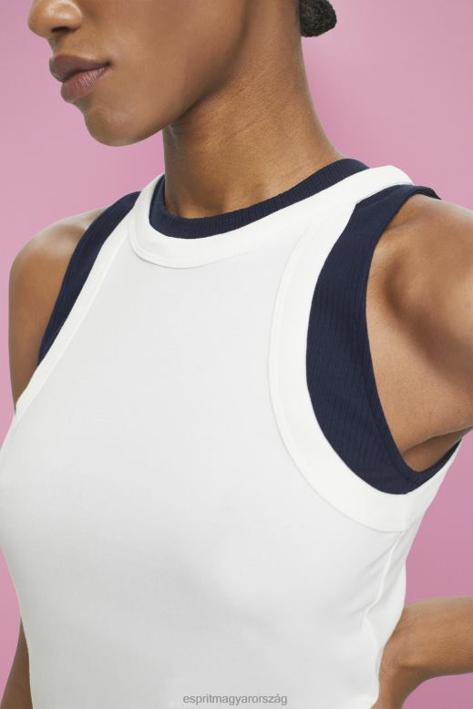 Esprit jersey tank felső nők törtfehér tartály F8HN8241