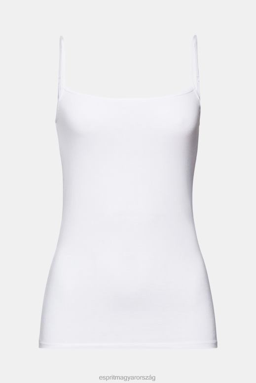 Esprit spagettipántos tank felső nők fehér tartály F8HN836