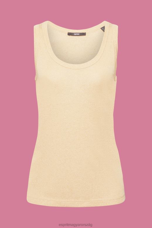 Esprit ujjatlan csillogó felső nők Arany tartály F8HN8404