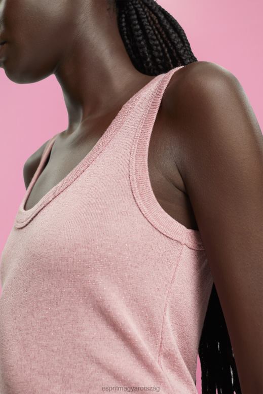 Esprit ujjatlan csillogó felső nők elpirul tartály F8HN8403