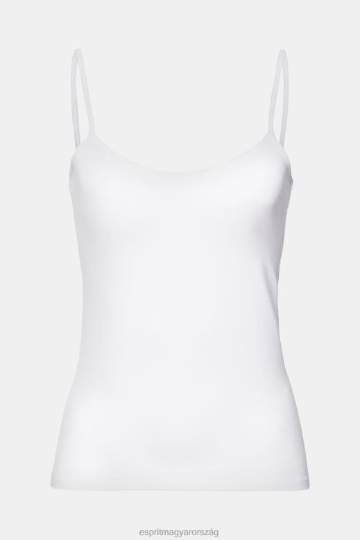Esprit spagetti pántos felső, lenzing ecovero nők fehér tetejére F8HN8518