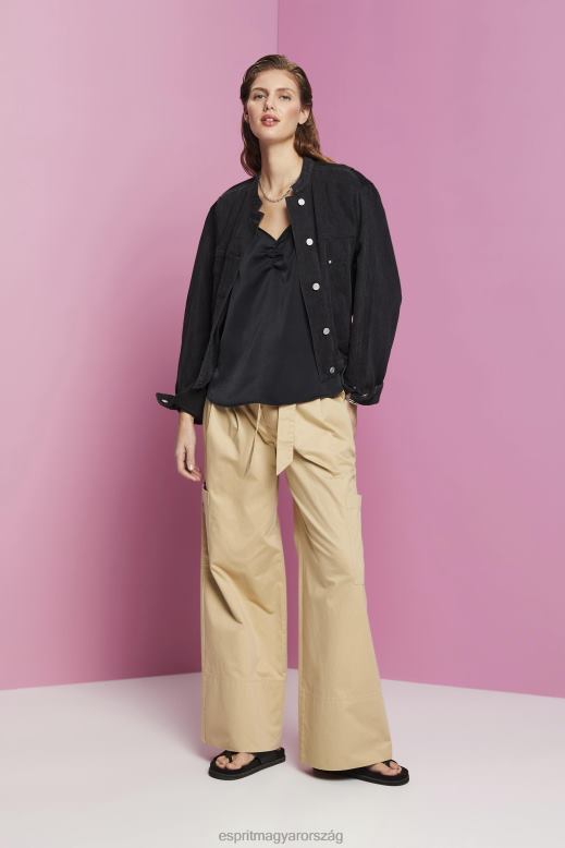 Esprit szatén pántos felső nők fekete tetejére F8HN8354