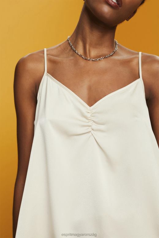 Esprit szatén pántos felső nők világos szürkés tetejére F8HN8355