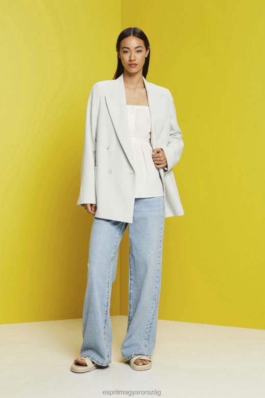 Esprit texturált cami felső nők fehér tetejére F8HN8224